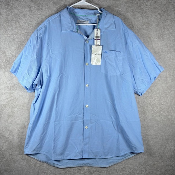 Tommy Bahama Other - Tommy Bahama Button Up Shirt Mens XXL Blue Coconut Point Micro Check Wicking NEW